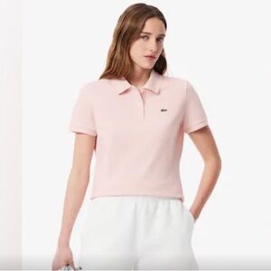 Lacoste Women's Regular Fit size 36 (XS/S) Supple Petit Piqué Polo Pink